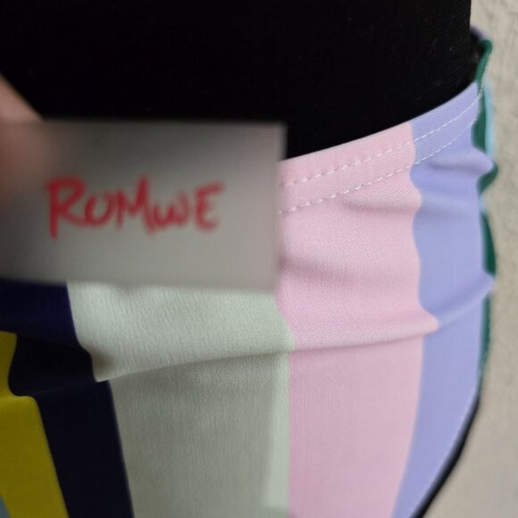 Striped Multi-Colored Bikini Set By Romwe - Size M - Picture 3 of 4